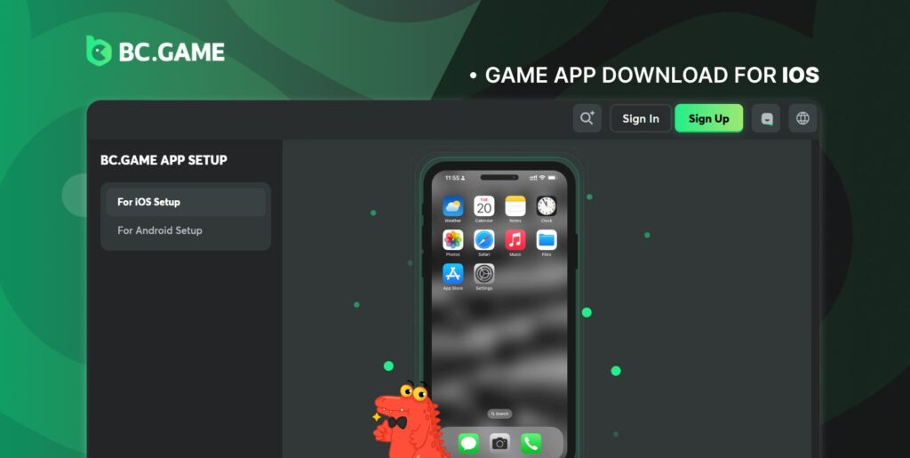 BC game does not yet have an app available for iOS systems